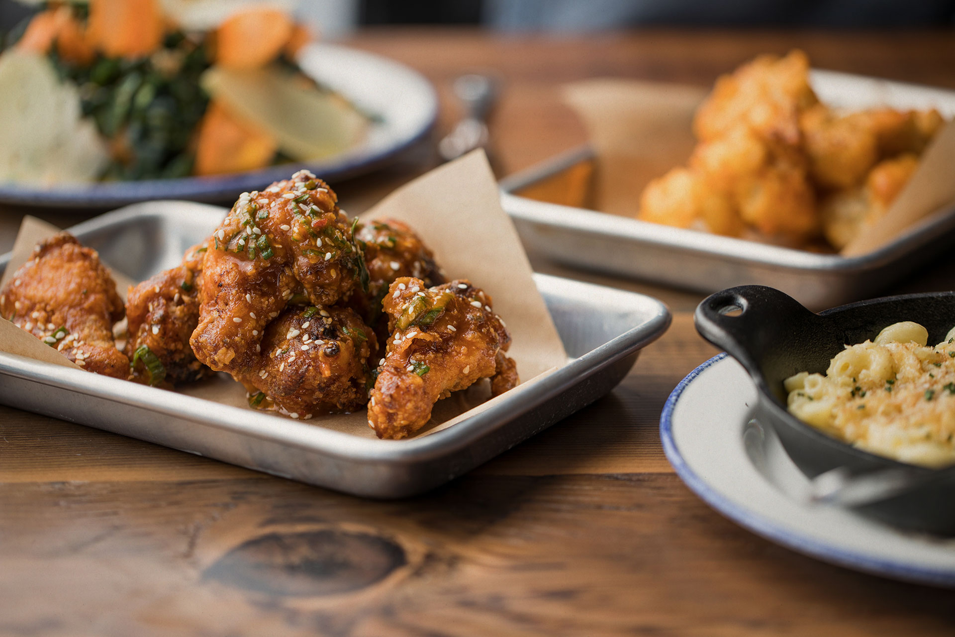 Food photography of fried chicken