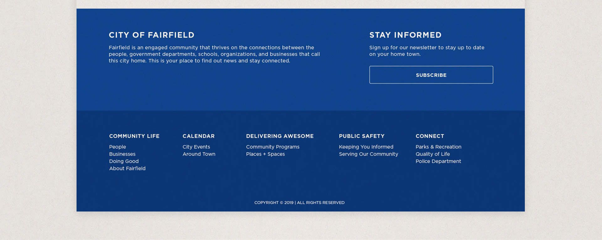 Fairfield blog website