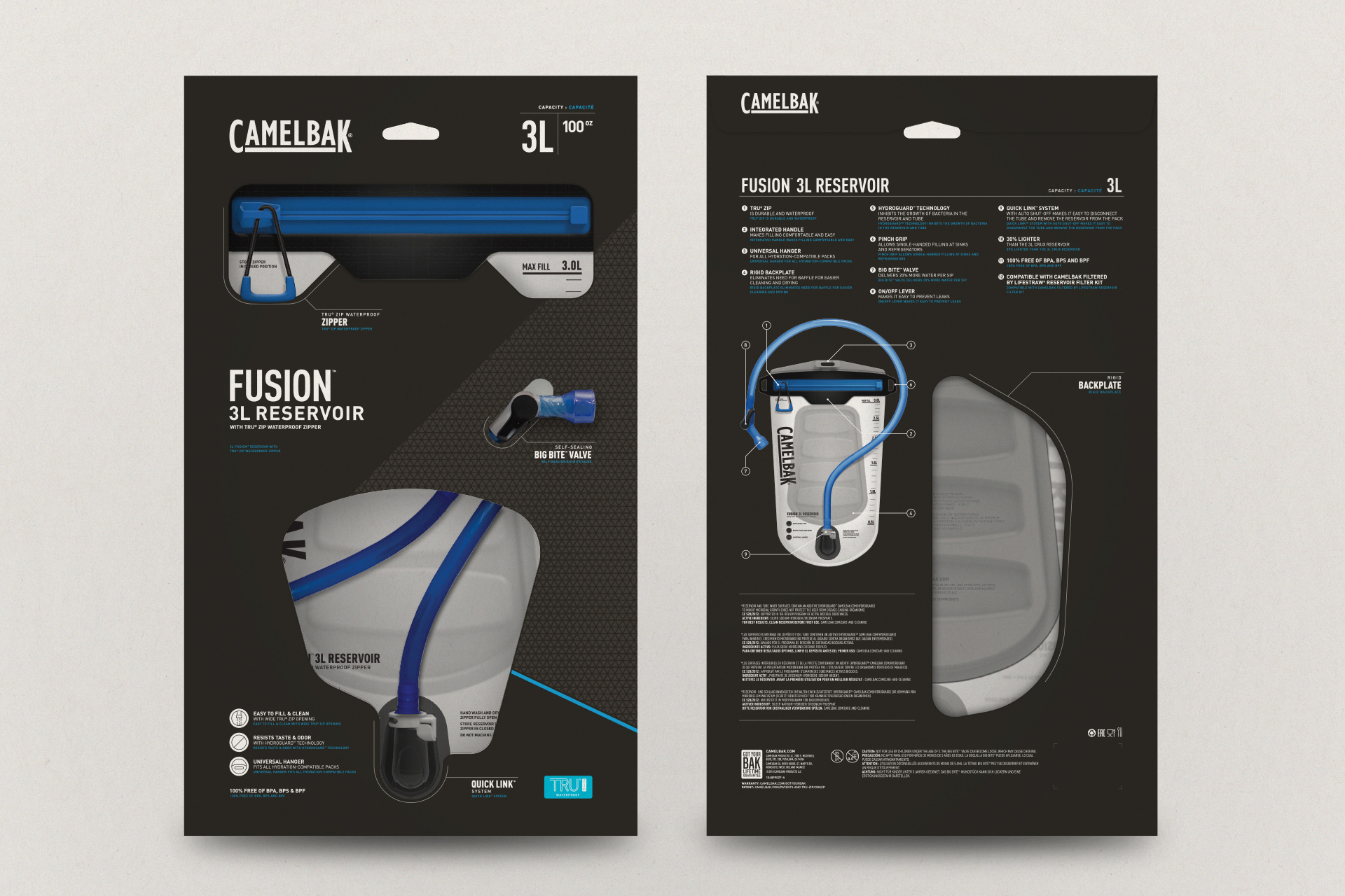 Camelbak Fusion Reservoir Packaging Design